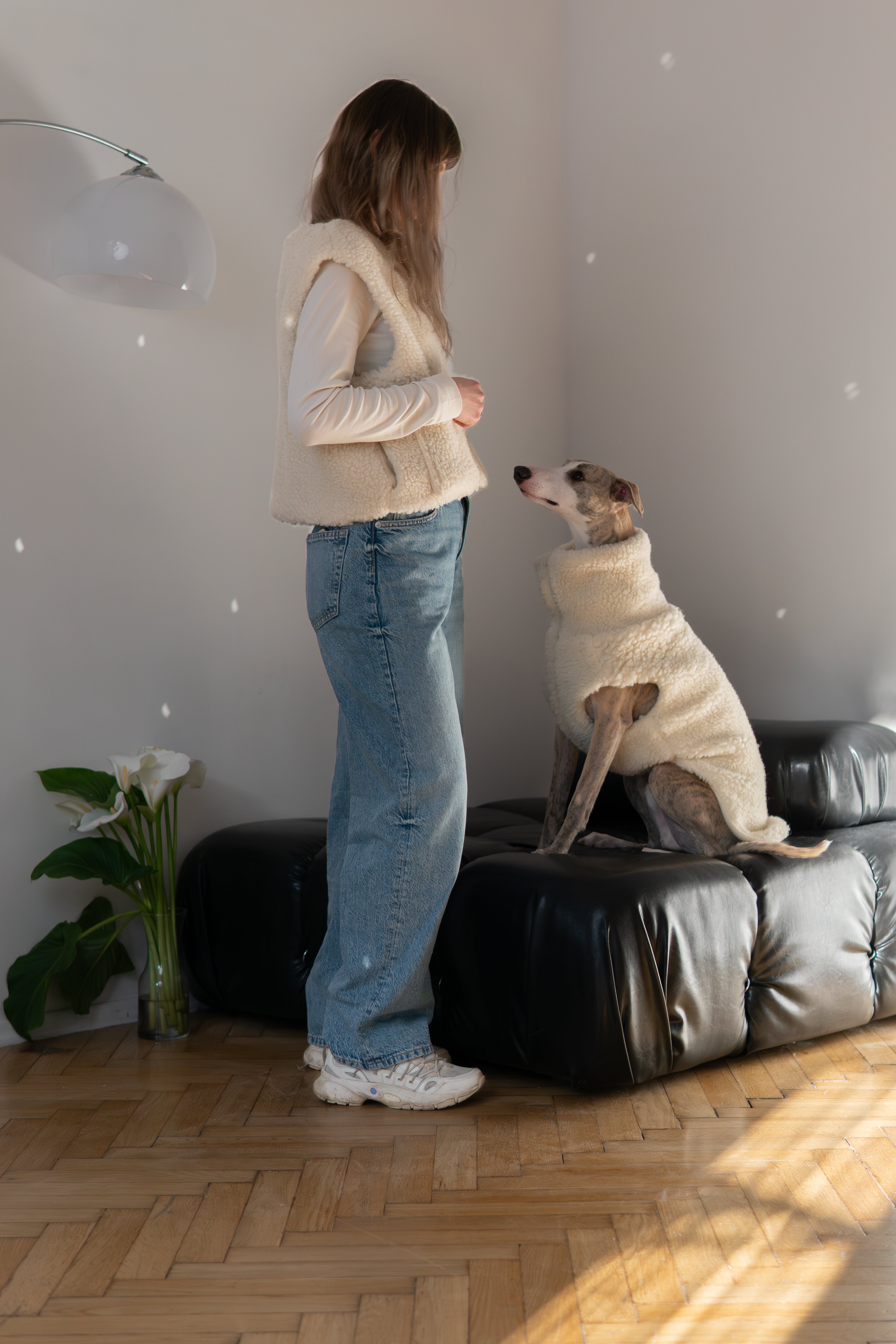 Premium Woolen Dog Vest - Virgin Teddy Wool, Breathable Lining - Pink