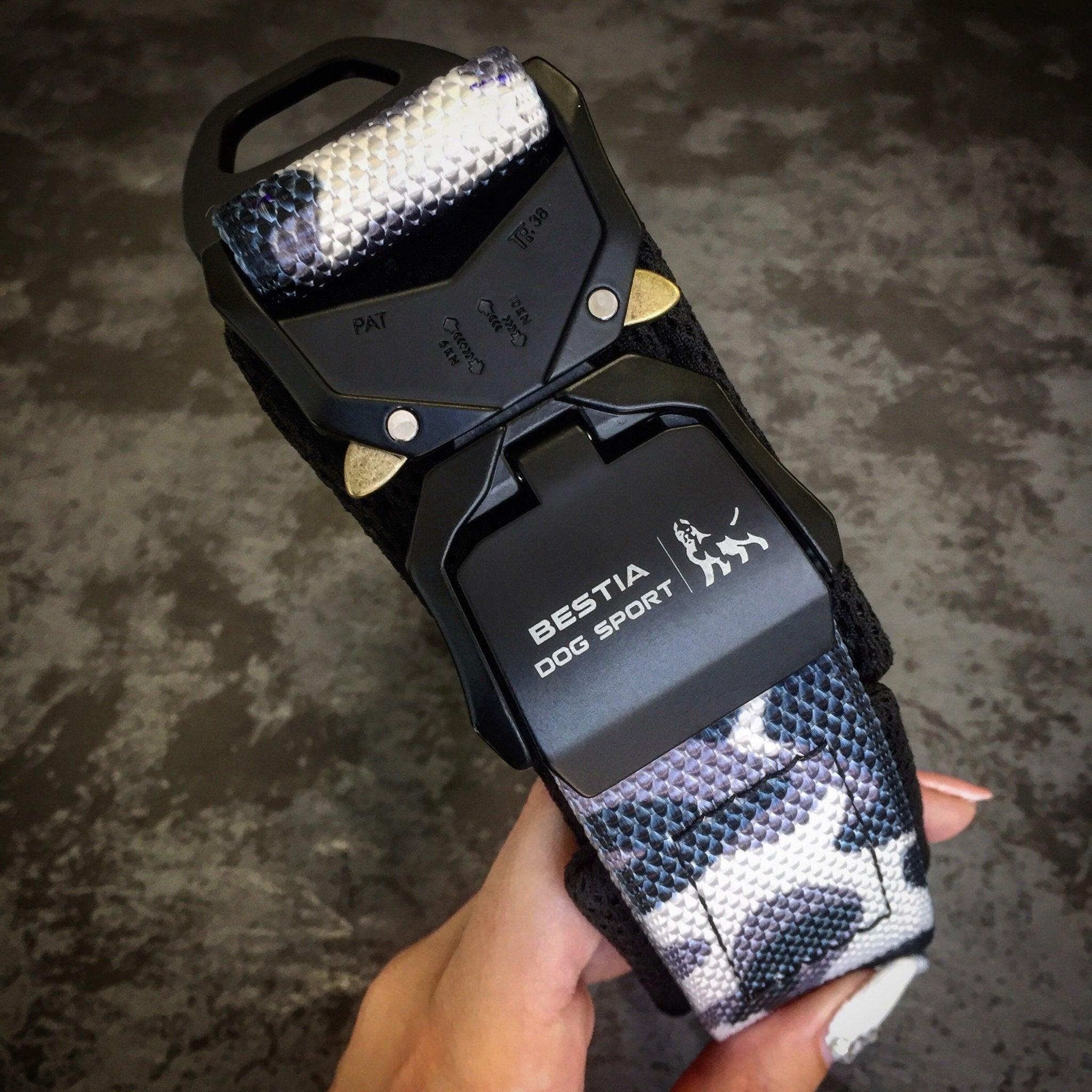 BESTIA Ultra Heavy Duty Sport Dog Collar - 2" Wide Fast Release Buckle - Machine Washable